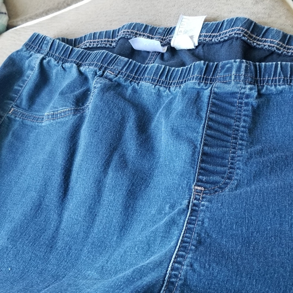 Full length denim jeggings
